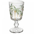 Taça Água Tropical Palm Hand Painting 310ml Vidro - Lyor