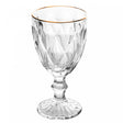 Taça Água Diamond Fio de Ouro 330ml Vidro - Lyor