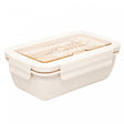 Marmita Hermética com Talheres 1,1L Off White PP e Bambu - Lyor