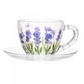Xícara de Café Lavanda Hand Painting 11,8cm x 8,5m Cristal - Lyor