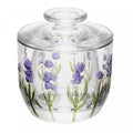 Manteigueira Francesa Lavanda Hand Painting 9,40cm 9,8cm Cristal - Lyor