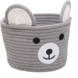 Cesta Bear 22cm x 22cm x 14cm Cinza Poliéster - Lyor