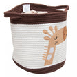 Cesta Giraffe 29cm x 29cm x 29cm Marrom/Branca Poliéster - Lyor