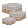 Conjunto 3 Cestas Quadradas com Forro em Tecido Cozy Bambu – Lyor