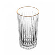 Copo Alto com Fio de Ouro Deli Diamante 280ml Cristal Ecológico - Lyor