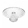 Prato para Bolo com Pé Diamond 30cm x 30cm x 11cm Cristal - Lyor