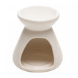Difusor para Óleos Essenciais com Vela 8cm x 8cm x 8,5cm Branco Cerâmica - Lyor