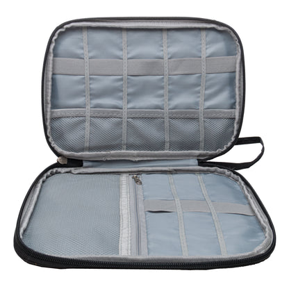 Organizador de Cabo 24cm x 3cm x 17cm Preto Poliéster - Lyor