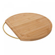 Tábua Redonda com Alça Nature 33,5cm x 28,5cm x 1,5cm Bambu - Lyor