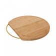 Tábua Redonda com Alça Nature 25cm x 21cm x 1,5cm Bambu - Lyor