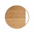 Tábua Redonda com Alça Nature 25cm x 21cm x 1,5cm Bambu - Lyor