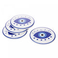 Conjunto 4 Porta Copos Greek 10,5cm x 10,5cm x 1cm - Lyor