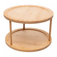 Organizador Duplo Rotativo para Temperos Nature 25,5cm x 25,5cm x 17,5cm Bambu - Lyor