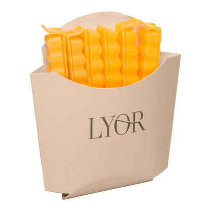 Conjunto 6 Prendedores para Embalagens Suporte Imã French Fries Bege Plástico - Lyor