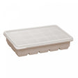 Forma para Gelo 10 Cubos 19,5cm x 12,5cm x 4,5cm Bege Silicone - Lyor