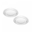 Conjunto 2 Pratos para Sobremesa Radial 19,5cm Cristal - Lyor