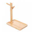 Bandeja Retangular com Suporte Multifuncional 18cm x 12cm x 21cm Natural Bambu - Lyor