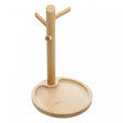 Bandeja Redonda com Suporte Multifuncional 14cm x 21cm Natural Bambu - Lyor