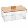 Caixa Organizadora com Tampa de Bambu My Box 16cm x 9,5cm x 8cm Poliestireno - Lyor