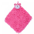 Toalha de Mão de Secagem Rápida com Alça 26,5cm x 28cm Rosa Poliéster - Lyor