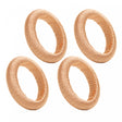 Conjunto 4 Anéis para Guardanapo Tressê Dourado Plástico - Lyor