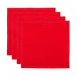 Conjunto 4 Guardanapos Momentos 40cm x 40cm Vermelho Algodão - Lyor