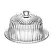 Queijeira com Tampa Radial 19,5cm x 19,5cm x 12,5cm Cristal - Lyor