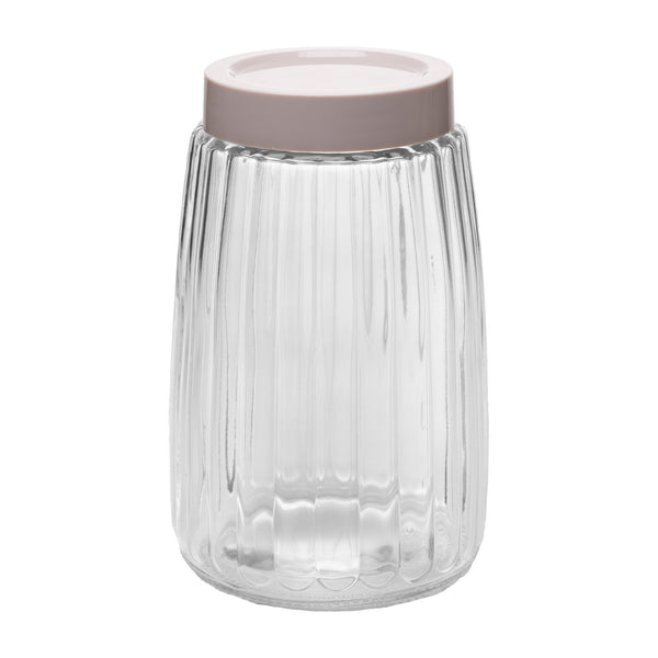 Pote com Tampa Bege 1,7L Vidro - Lyor
