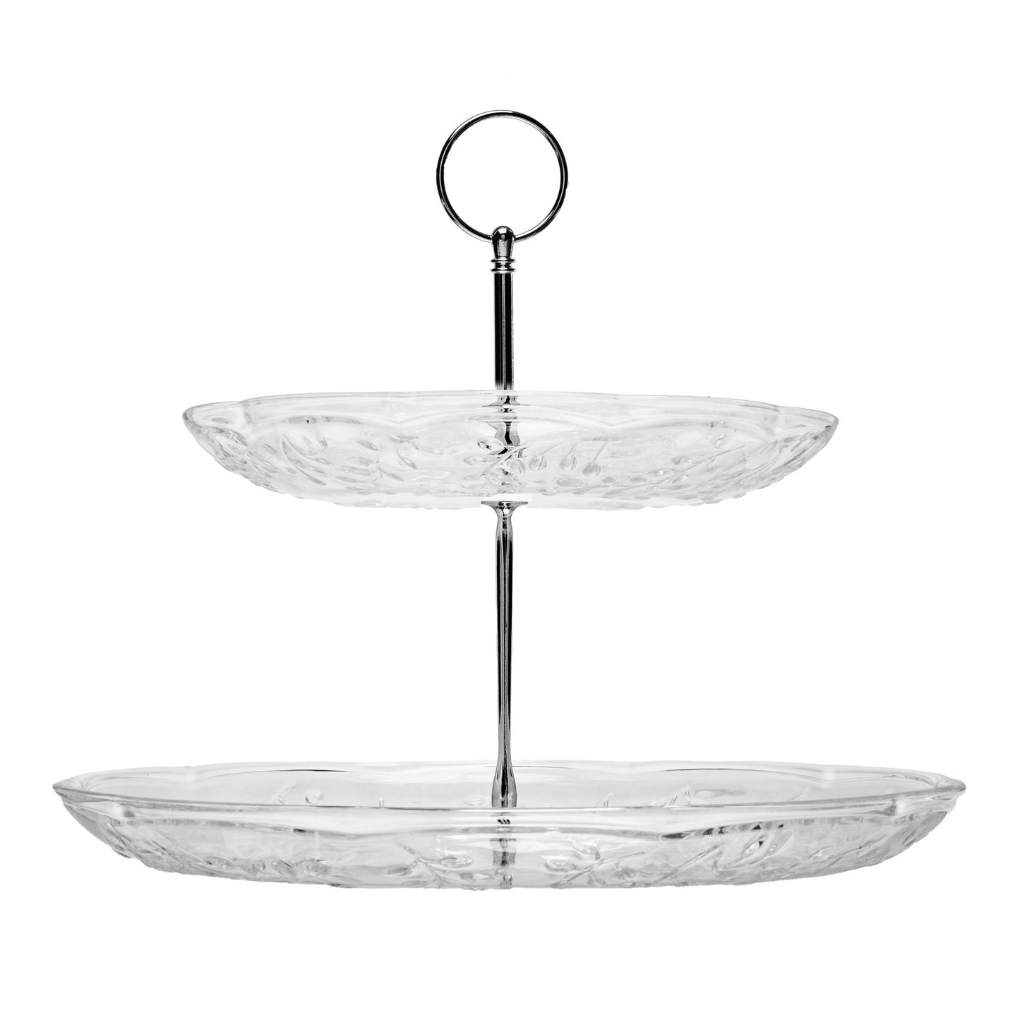 Prato para Doce 2 Andares New Butterfly 20cm/26cm Cristal Ecológico - Lyor