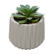 Cachepot com Sucelenta Artificial Prismatto 9cm x 10cm Cinza Cimento - Lyor
