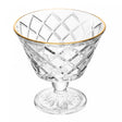 Taça de Sorvete Diamante com Fio de Ouro 160ml Cristal Ecológico - Lyor