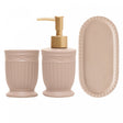 Conjunto 3 Peças para Banheiro Greece 200ml Bege Cerâmica - Lyor