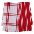 Conjunto 2 Panos de Prato Verona 60cm x 40cm Vermelho Algodão - Lyor