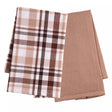 Conjunto 2 Panos de Prato Verona Marrom Algodão - Lyor