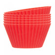 Conjunto 6 Formas Redondas para Cupcake 7cm x 3cm Vermelha Silicone - Lyor