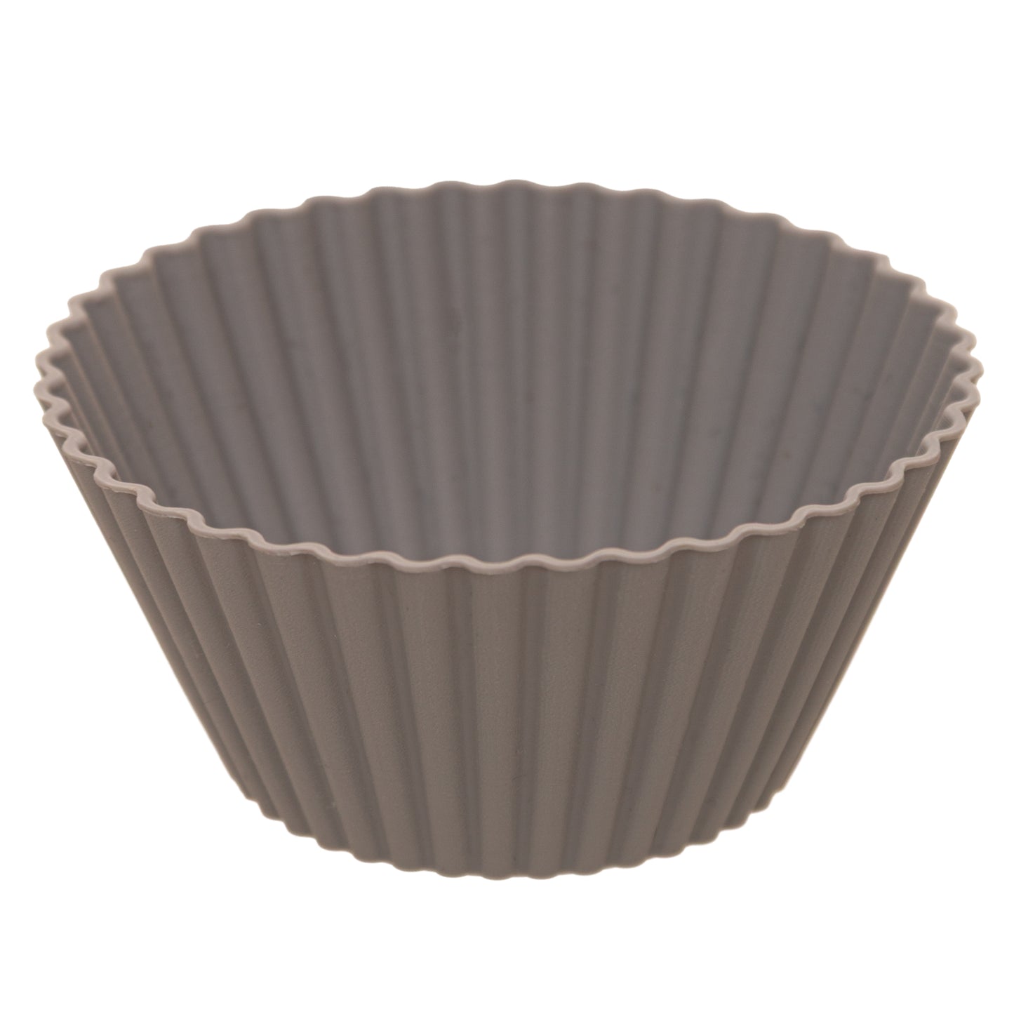 Conjunto 6 Formas Redondas para Cupcake 7cm x 3cm Cinza Silicone - Lyor