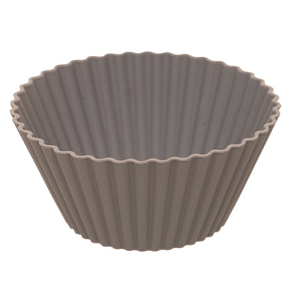 Conjunto 6 Formas Redondas para Cupcake 7cm x 3cm Cinza Silicone - Lyor