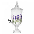 Suqueira com Pé e Tampa Lavanda Hand Painting 4,5L Cristal - Lyor