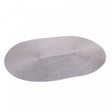 Lugar Americano Oval Fresno 46cm x 31cm Prata Polipropileno - Lyor