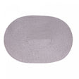 Lugar Americano Oval Fresno 46cm x 31cm Prata Polipropileno - Lyor