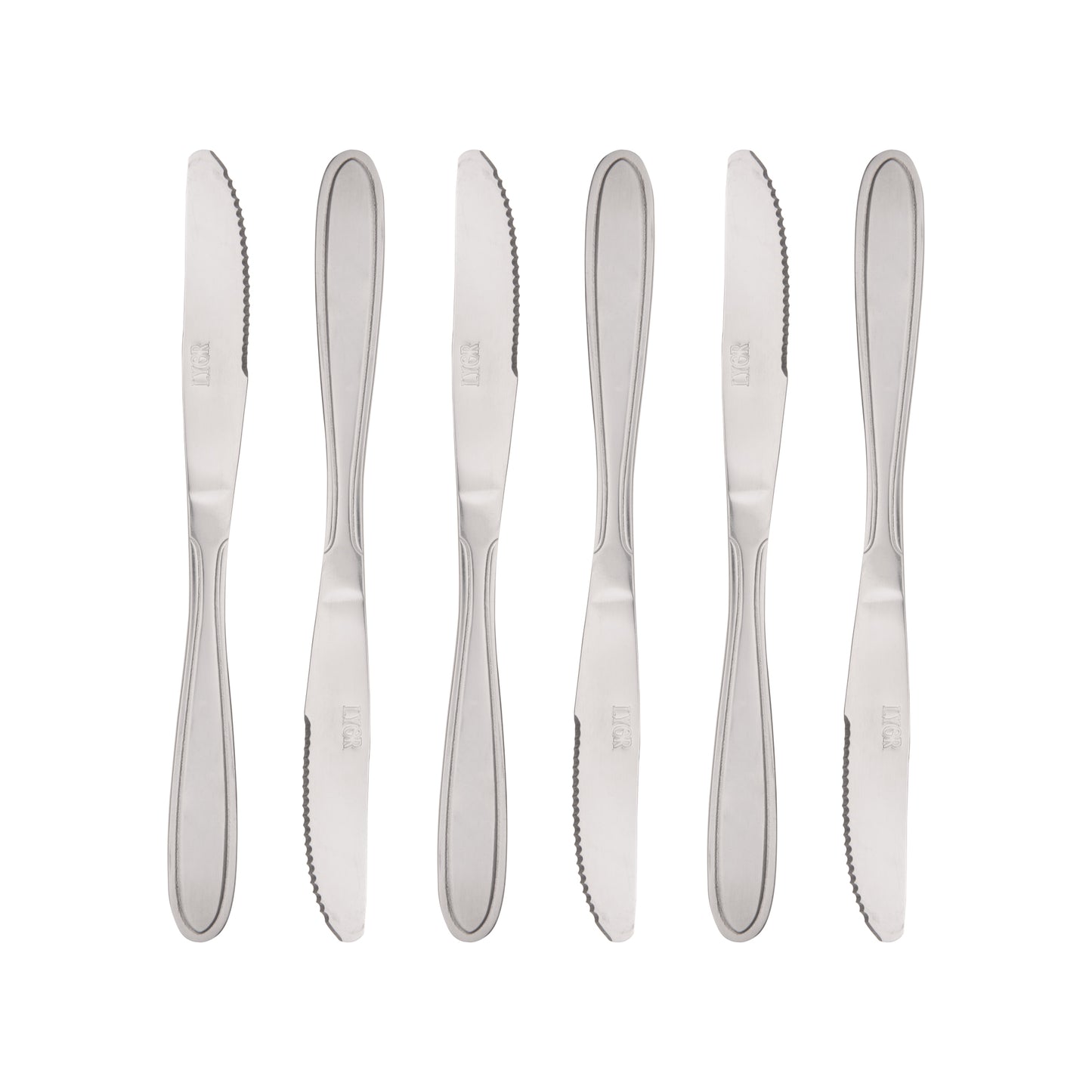 Conjunto 6 Facas para Sobremesa Gastro Aço Inox - Lyor