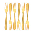 Conjunto 6 Garfos para Sobremesa Gastro Dourado Aço Inox - Lyor
