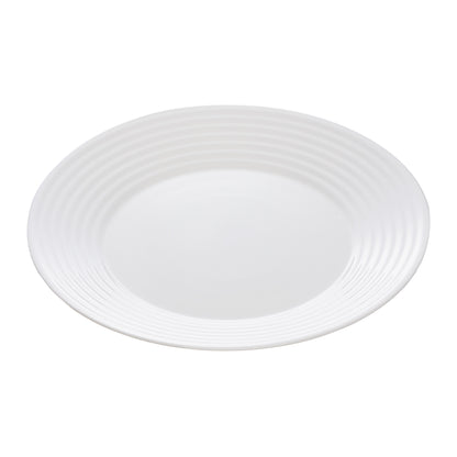 Prato Raso Mirage 25,5cm x 2,5cm Branco Opalino - Lyor