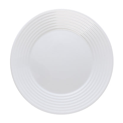 Prato Raso Mirage 25,5cm x 2,5cm Branco Opalino - Lyor