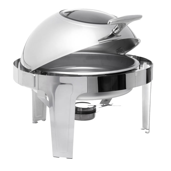 Rechaud Redondo com Tampa Basculante e Visor 6L Aço Inox - Rojemac Profissional