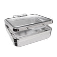 Rechaud Retangular de Indução com Tampa de Vidro 5,1L Aço Inox - Rojemac Profissional