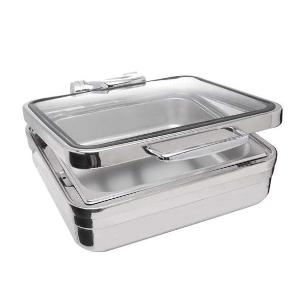 Rechaud Retangular de Indução com Tampa de Vidro 5,1L Aço Inox - Rojemac Profissional