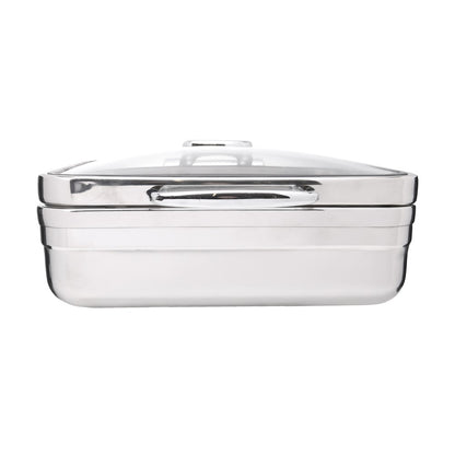 Rechaud Retangular de Indução com Tampa de Vidro 5,1L Aço Inox - Rojemac Profissional
