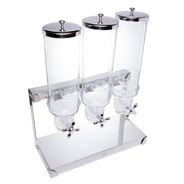 Porta Cereais Triplo 3x 3L Aço Inox - Rojemac Profissional