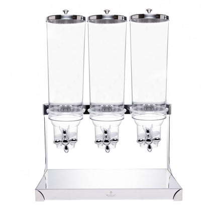 Porta Cereais Triplo 3x 3L Aço Inox - Rojemac Profissional